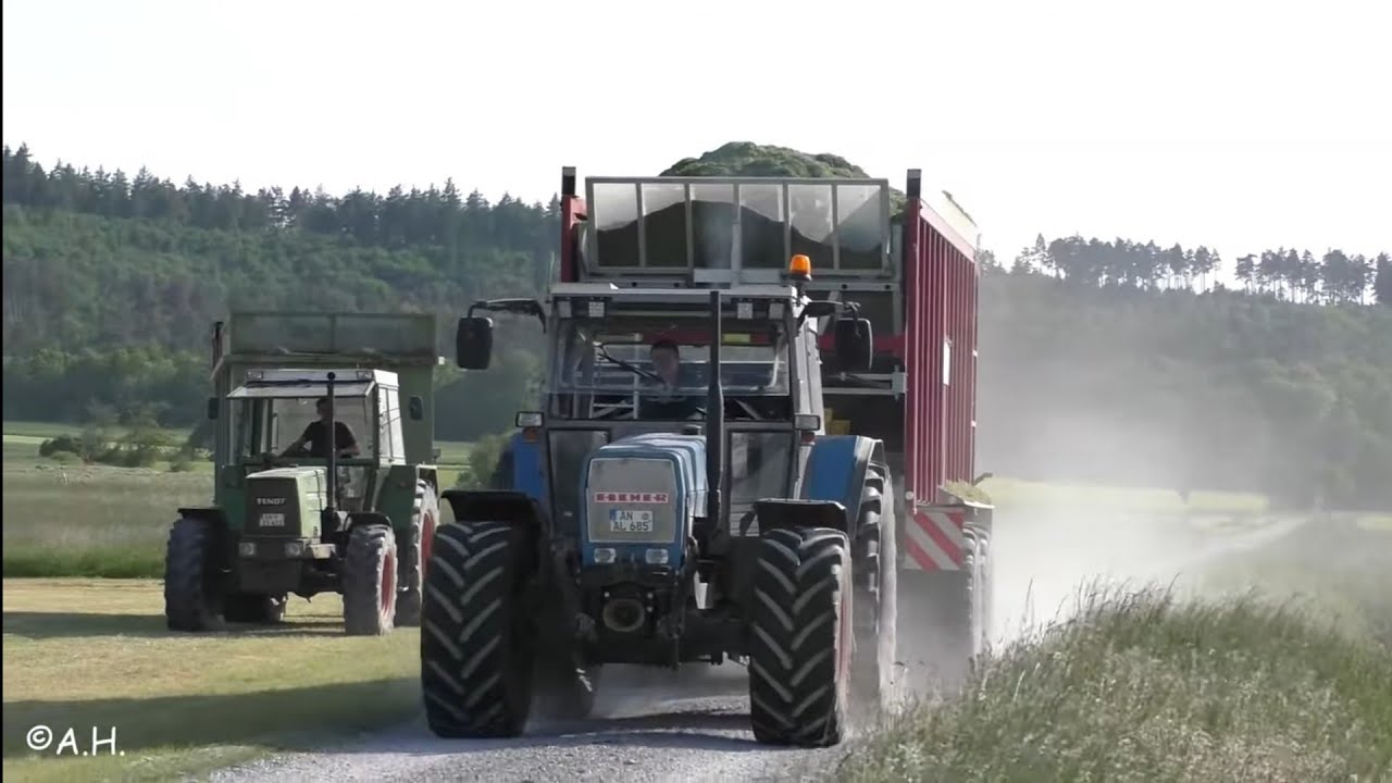 1. Schnitt 2023 Eicher 3133 Fendt 611 LS Claas Jaguar Torion Fliegl Joskin 3145 New Holland Burger