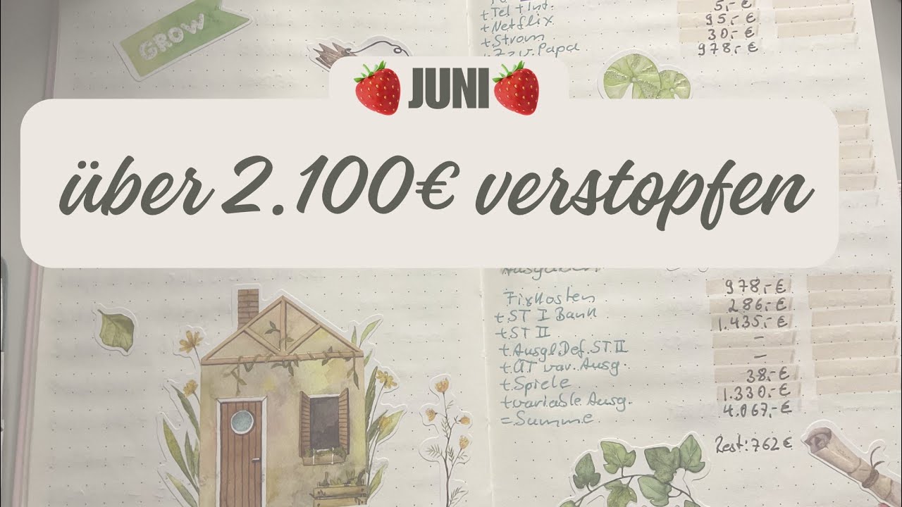 Monatsplanung und Cash Stuffing 🌹Juni 🌹2024. #umschlagmethode #budget