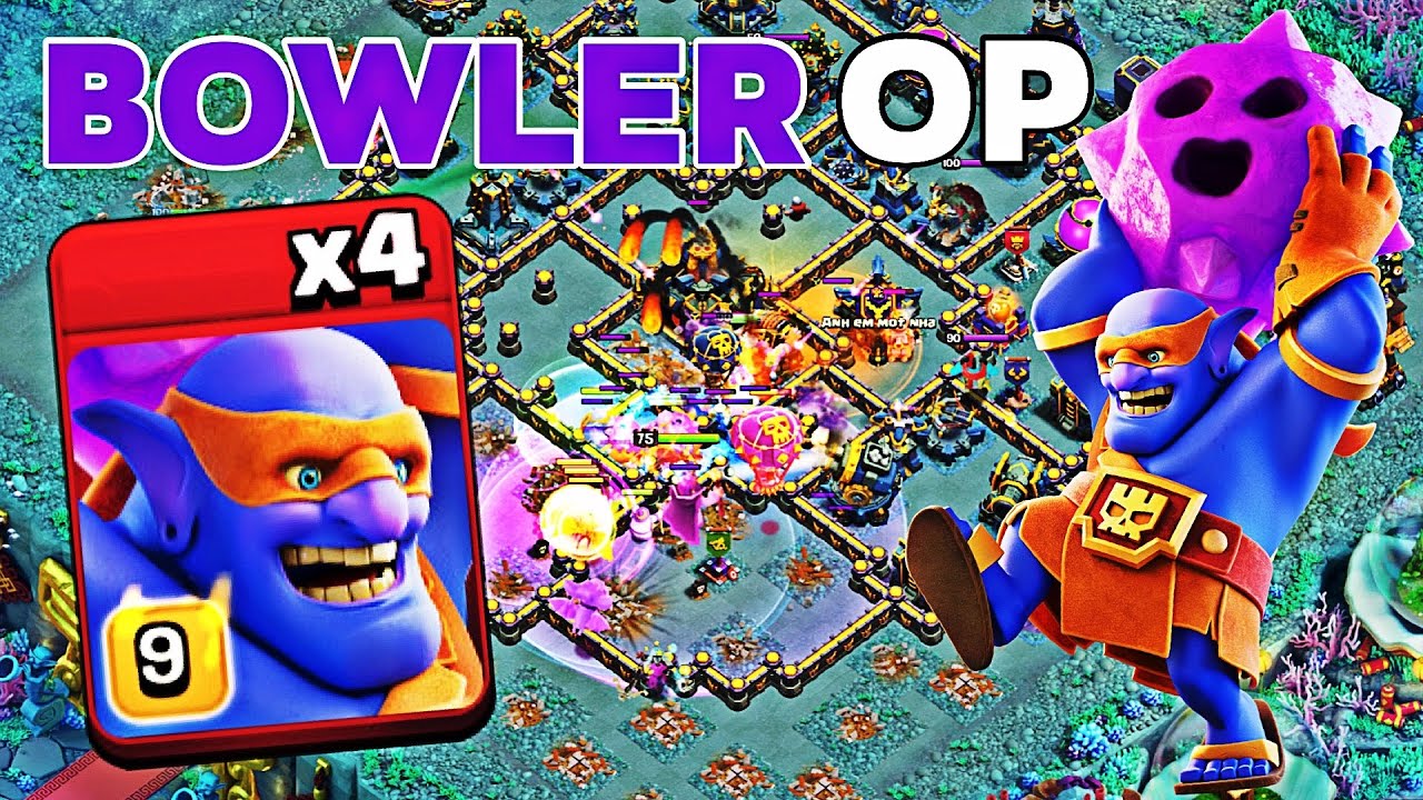 ULTIMATE SMASH: TH17 Super Bowler Smash Legend League Attacks! Clash of Clans