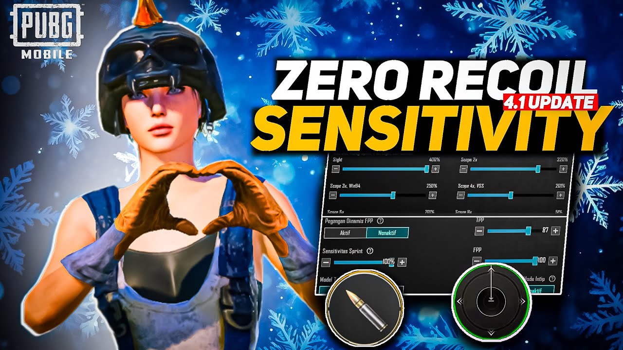 PUBG 4.1 UPDATE SENSITIVITY CODE | PUBG BEST SENSITIVITY SETTINGS | PUBG ZERO RECOIL SENSITIVITY 