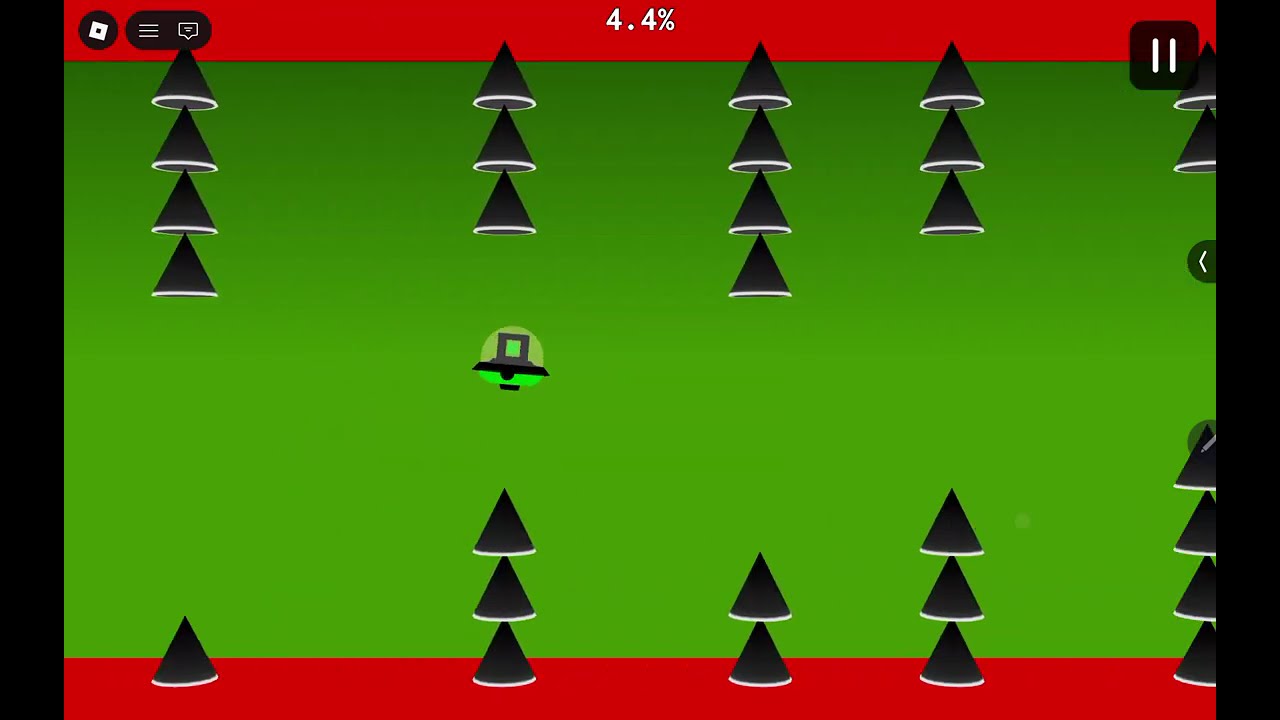 Playing geometry dash in Roblox