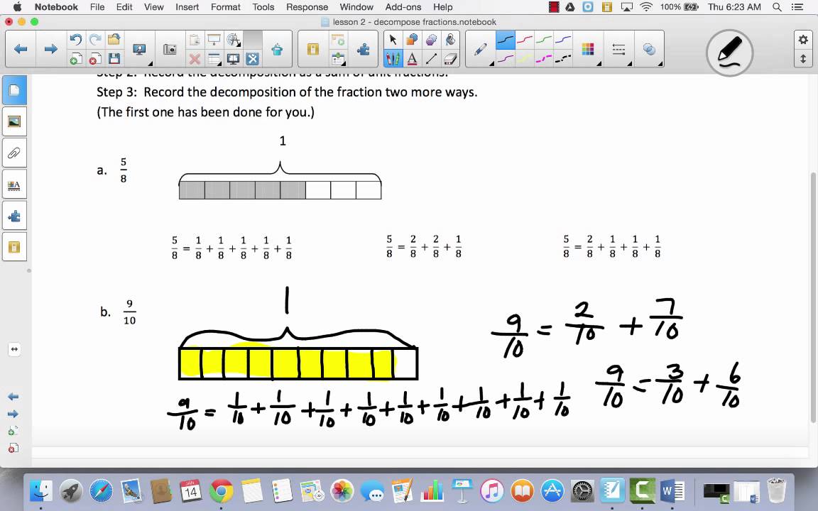 Module 5 Lesson 2 decompose fractions