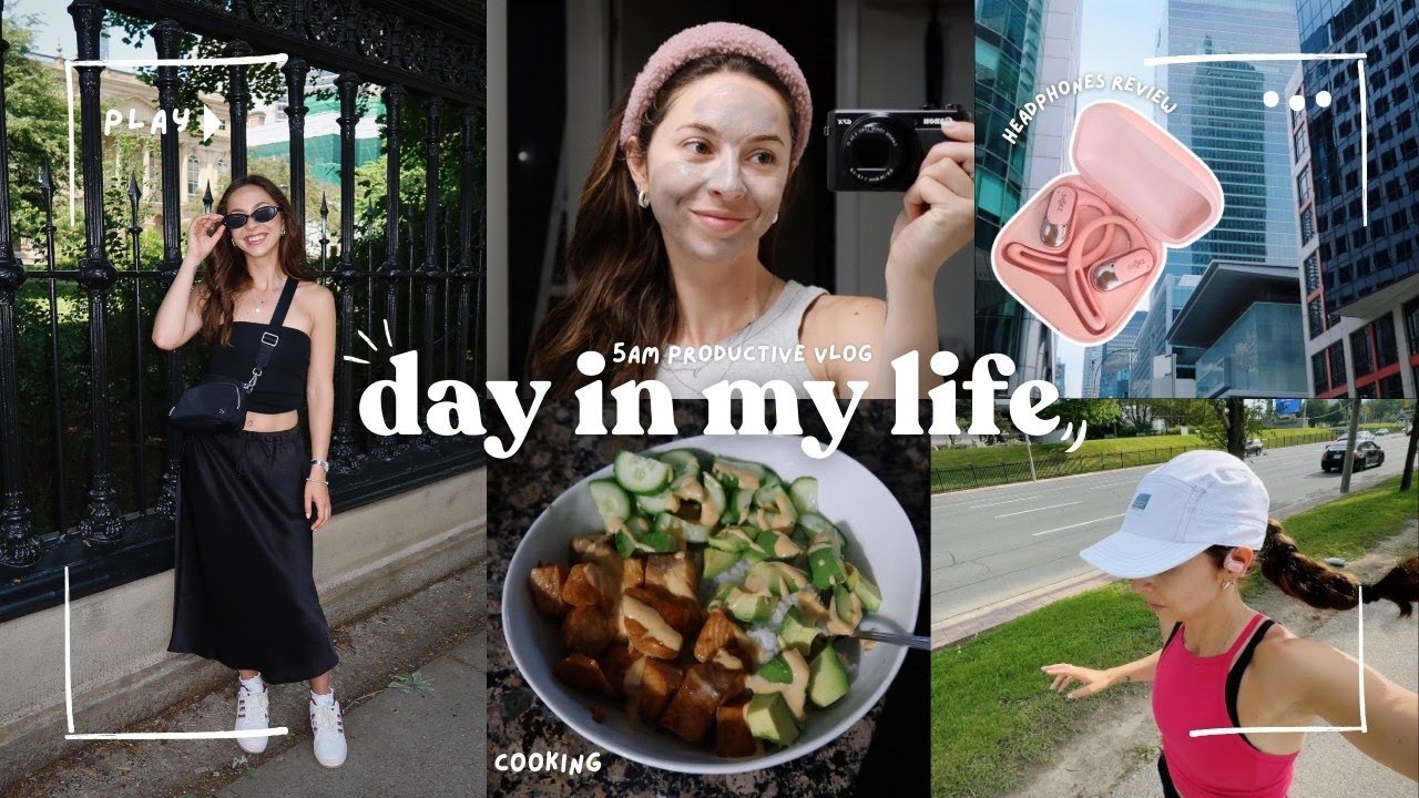 VLOG | 6am day in my life | running, cooking, selfcare, Toronto life 🏙️