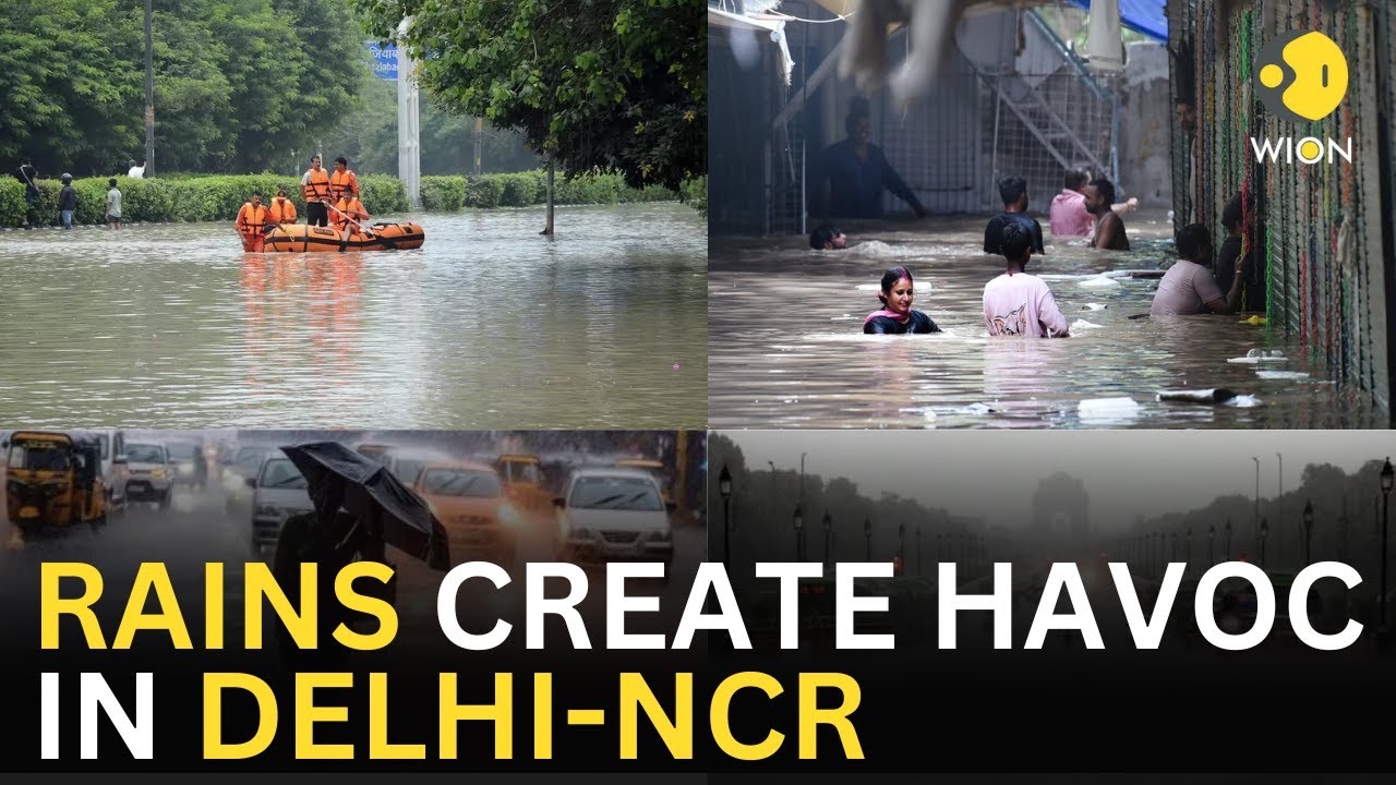DELHI-NCR RAINS LIVE: Delhi-NCR receives heavy rainfall, IMD issues red alert | WION LIVE
