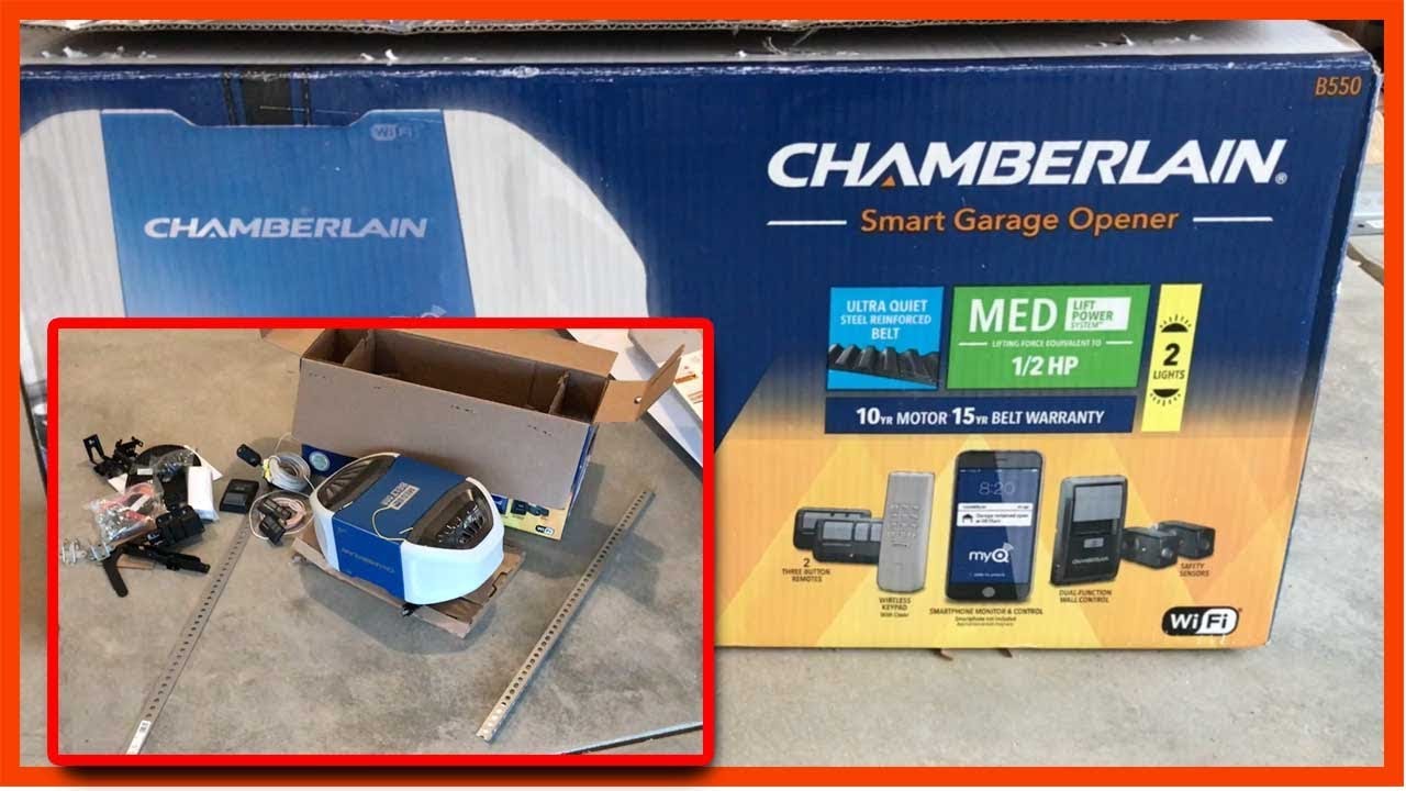 Unboxing Chamberlain B550 Smart Garage Door Opener (ALL ACCESSORIES)