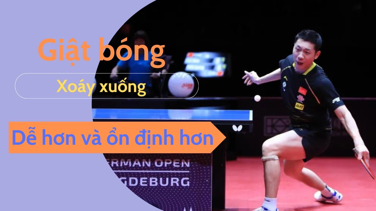 Giật bóng xoáy xuống trong bóng bàn dễ dàng và ổn định hơn