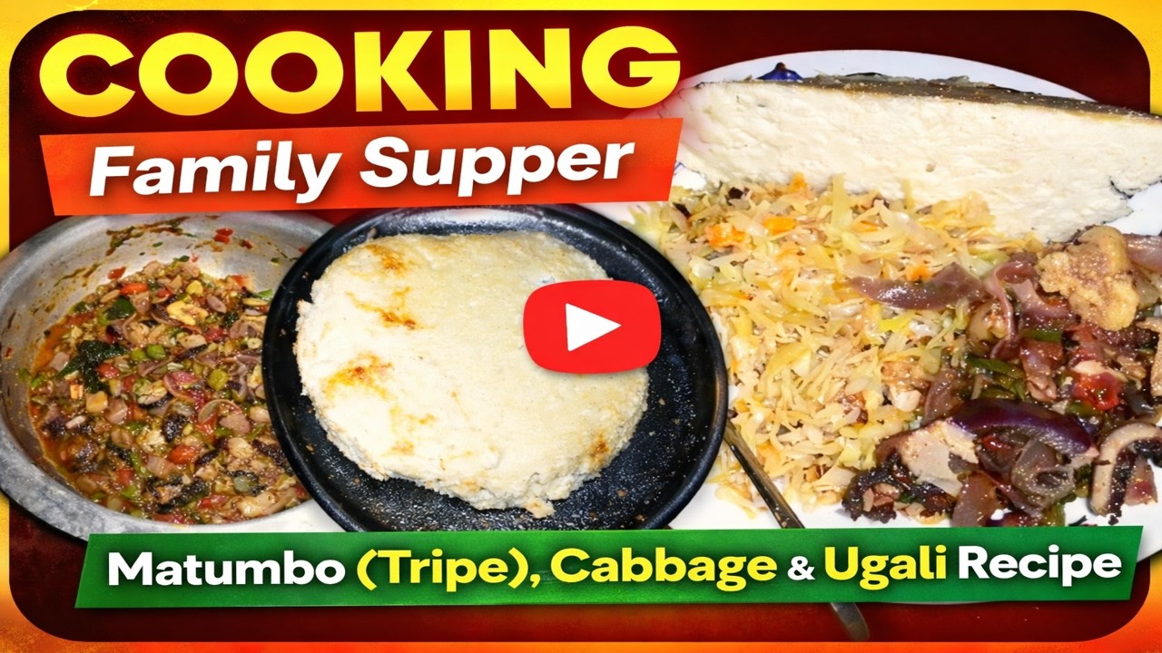 🍲 Simple & Homestyle Cooking Supper for My Family | Matumbo (Tripe) Cabbage & Ugali – Kenyan Style