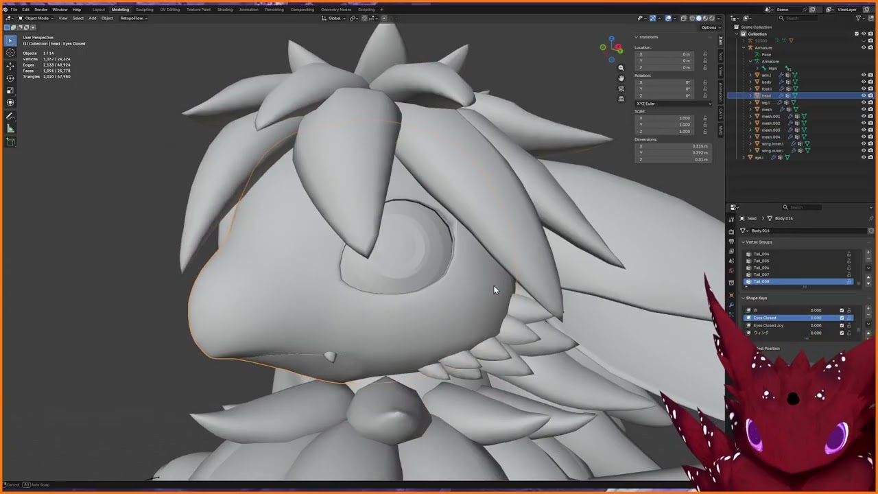 VOD: Doing some work on a flammie model • !discord • !playlist