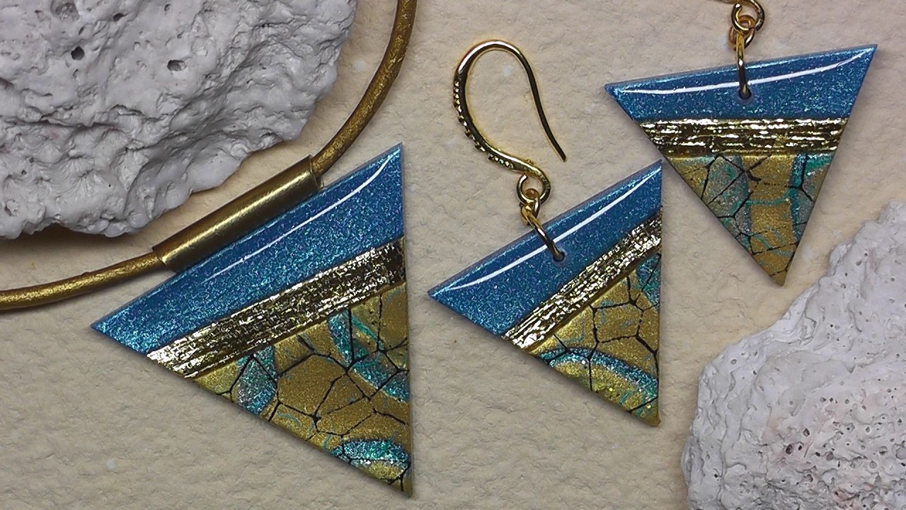 Polymer Clay Jewelry Set With Mixed Media