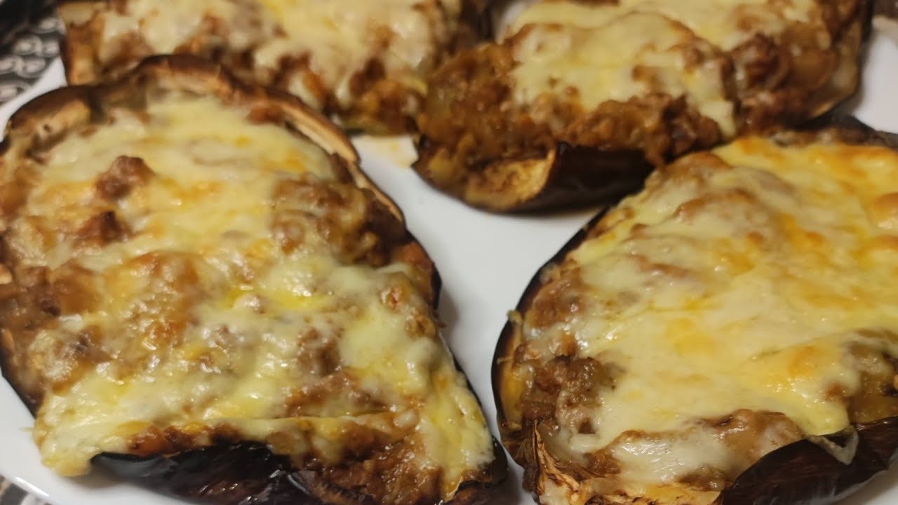 BERENJENAS RELLENAS EN FREIDORA DE AIRE!! #boloñesa #freidoradeaire
