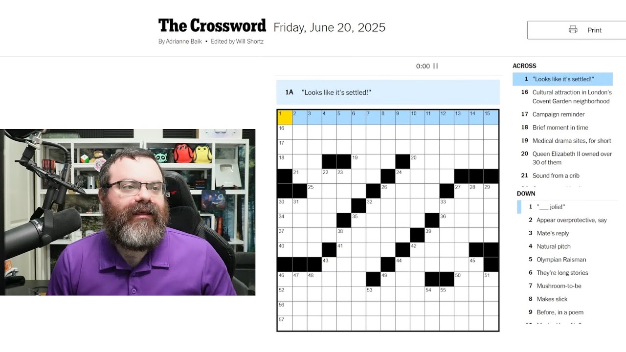 Learning Crossword Week 57 | NYT Crossword Friday June 20th, 2025