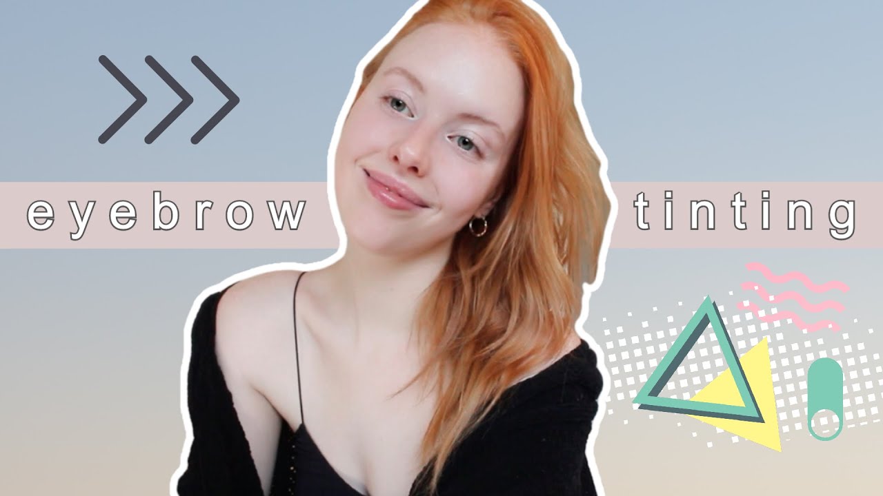 How To Tint Your Own Eyebrows | using Just For Men Dye | red hair & invisible brows