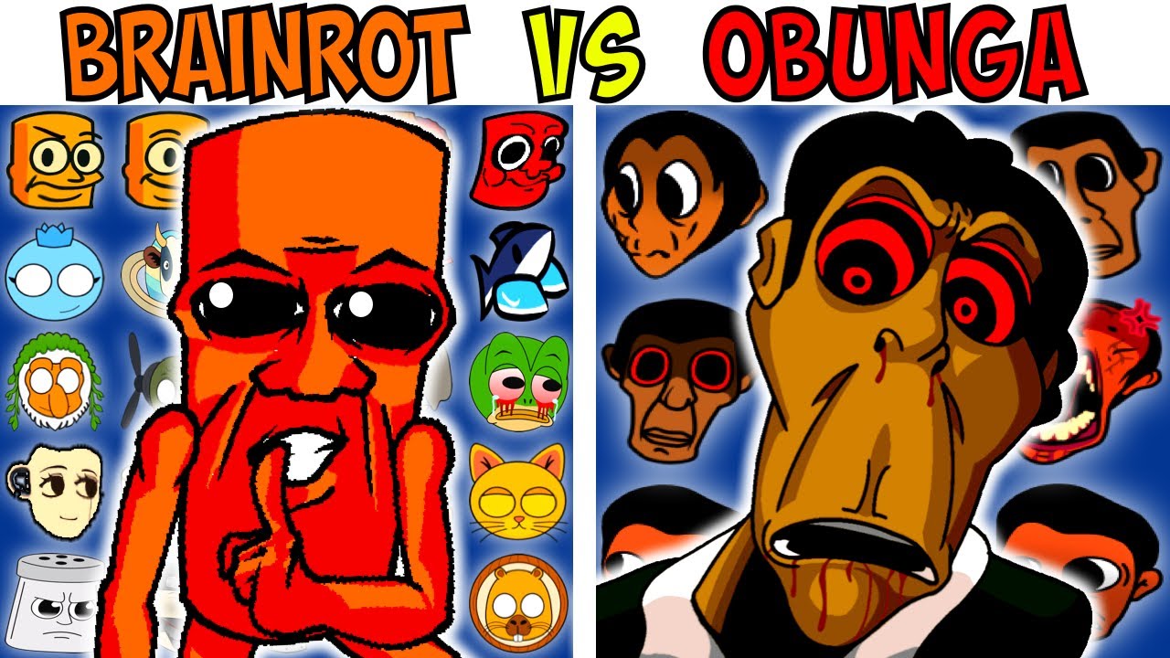 ALL BRAINROT VS OBUNGA TEST | FNF Character Test | Gameplay VS Playground