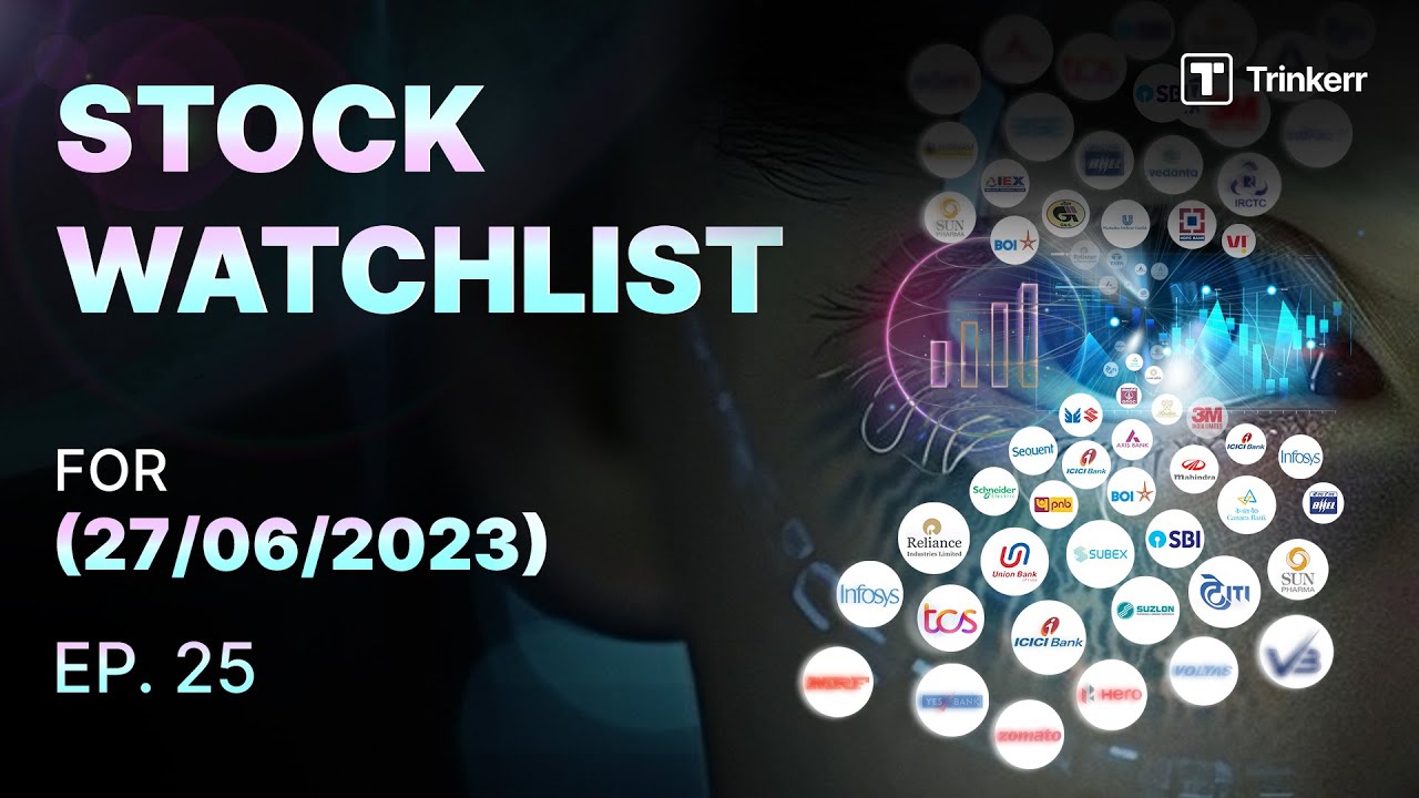 Stock Watchlist For June 27 | Episode 25 | #Trinkerr Community