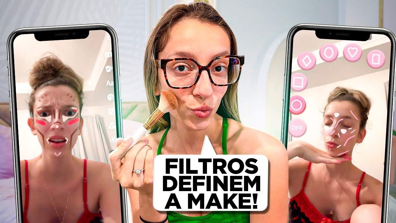 😳 O FILTRO DO TIKTOK ESCOLHEU A MINHA MAQUIAGEM