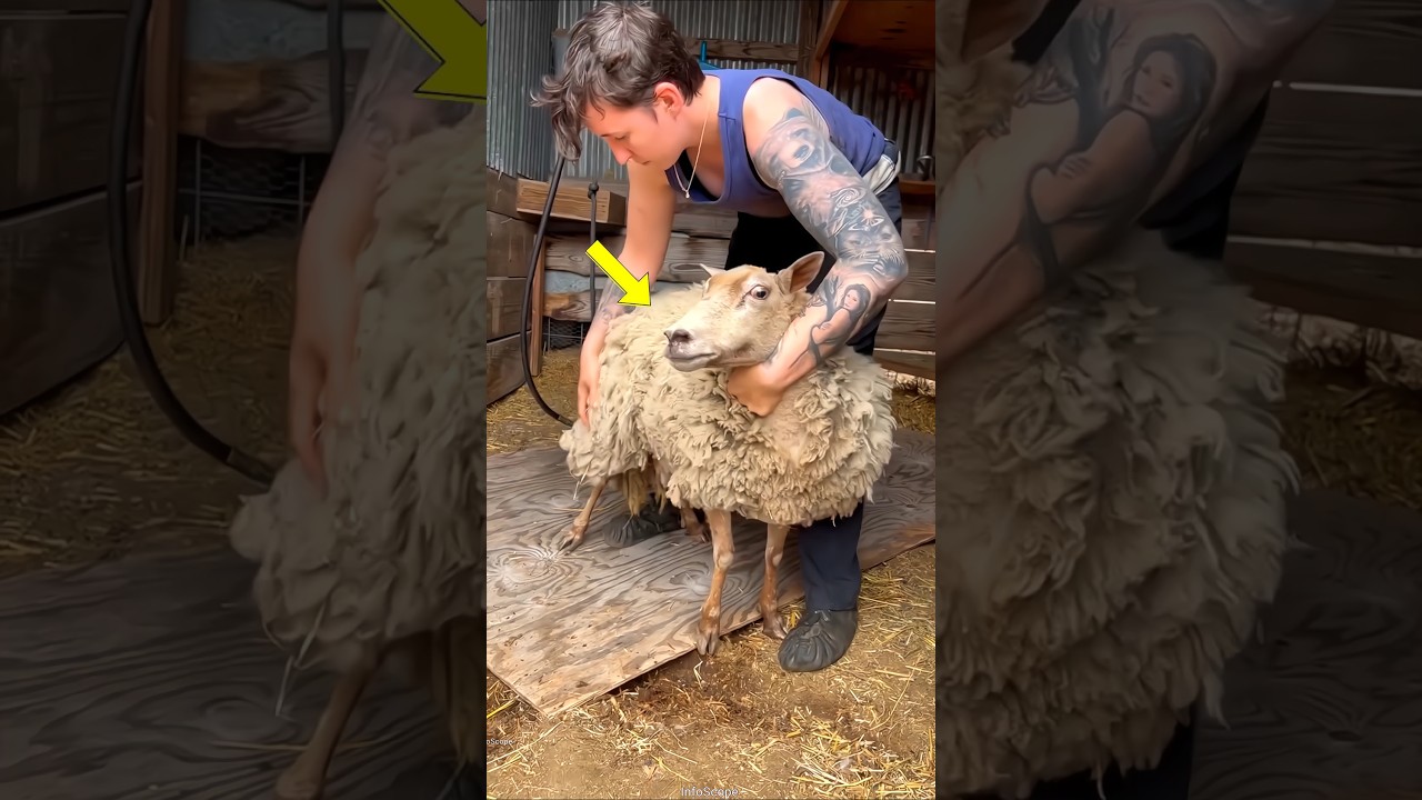 Nowadays sheep are sheared like this 
