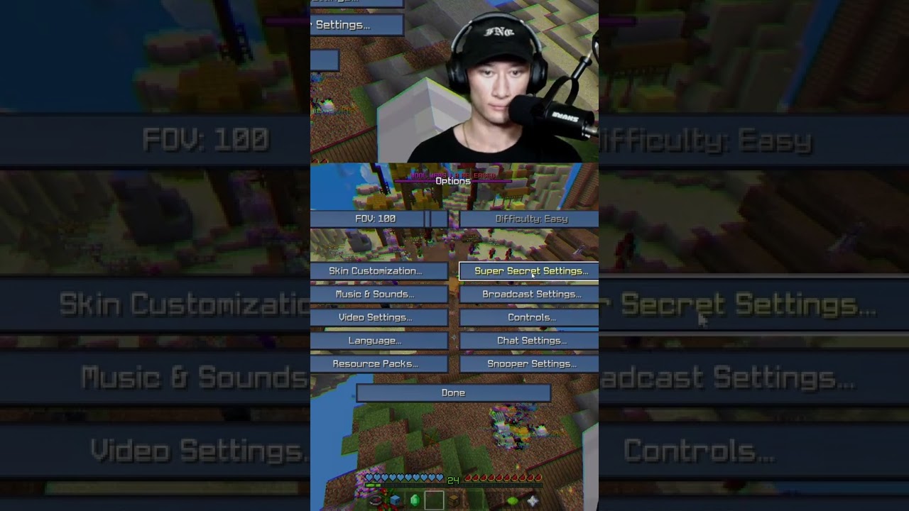 Minecraft Super Secret Settings