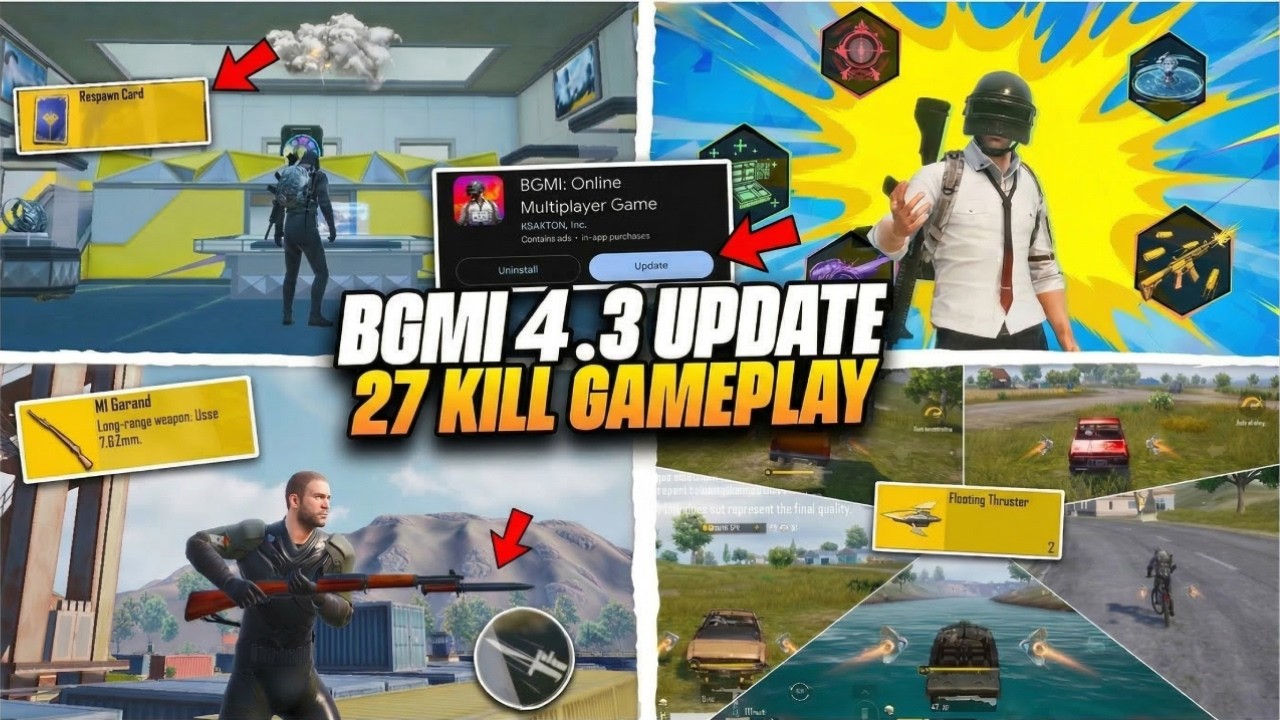 BGMI 4.3 UPDATE 27 FINISHES GAMEPLAY 🔥 HOW TO DOWNLOAD IN ANDROID - BGMI LEAKS