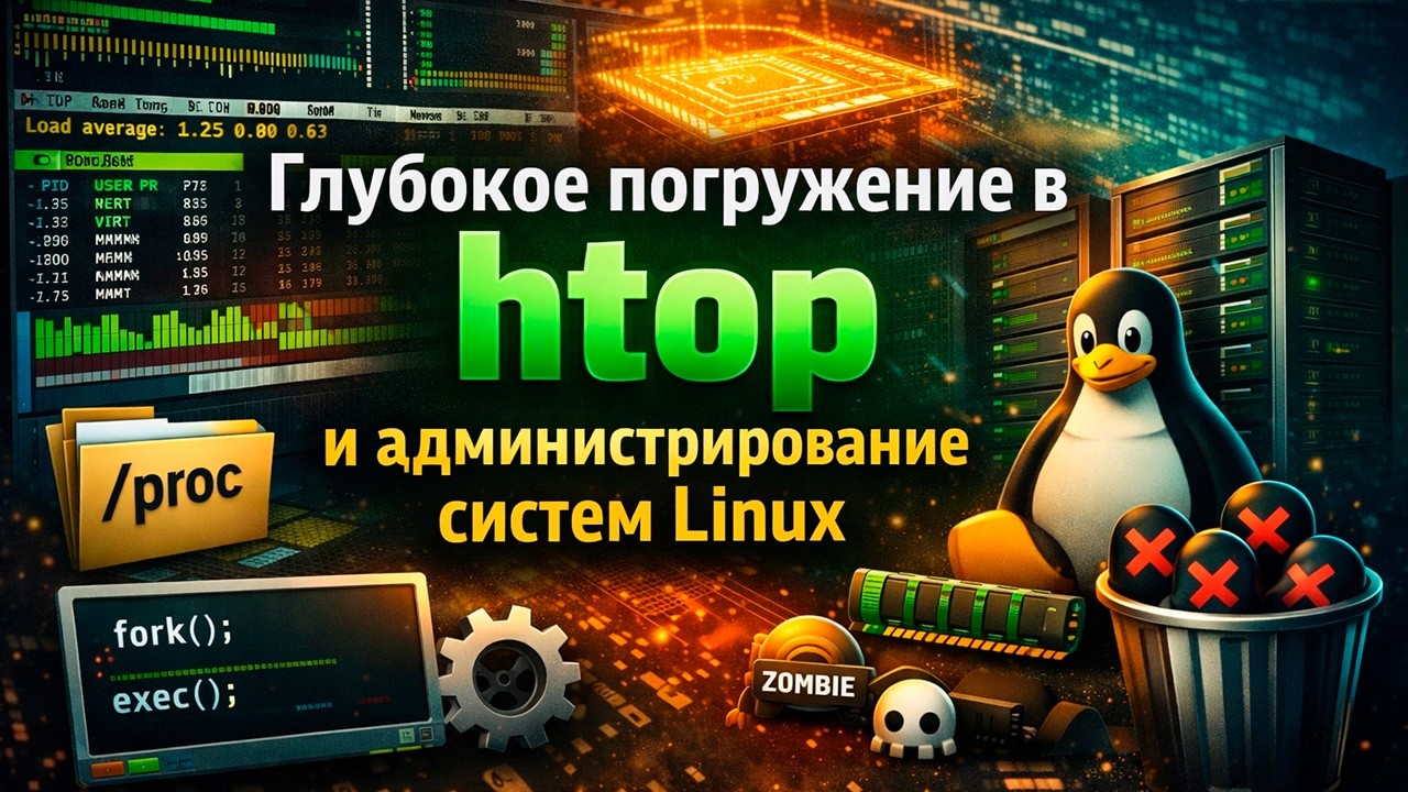 Глубокое погружение в htop и администрирование систем Linux