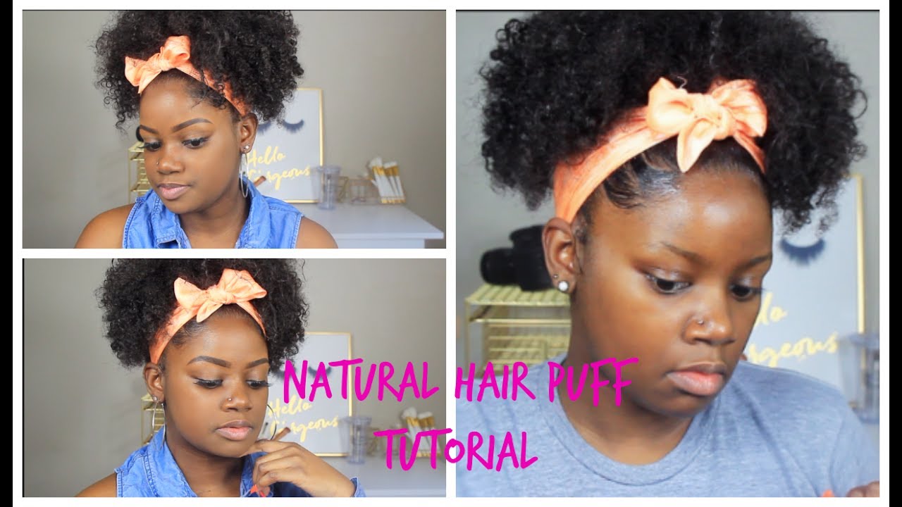 Quick and Easy Summer Natural Hairstyle | Puff Ponytail