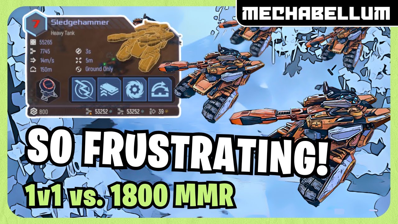 1v1 Ranked Mechabellum vs. 1800 MMR (Ep. 70) He has 22 Chaff and 4-Tech Sledges!