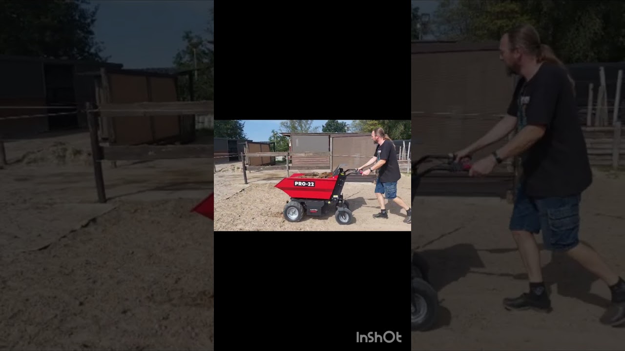 eerste test nieuwe accu kruiwagen (PRO-22 D500E Accu Mini Dumper / Kruiwagen)