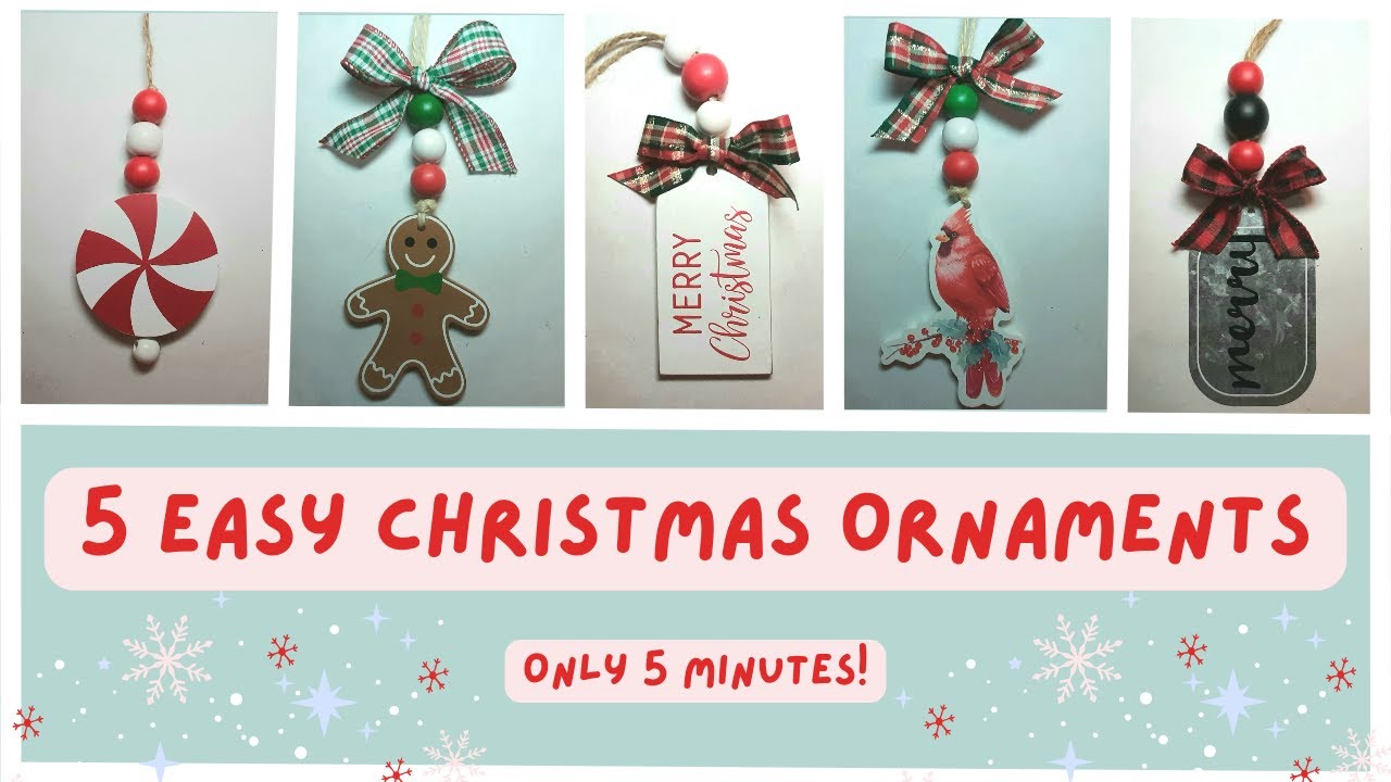 DIY Ornaments using Wooden Beads