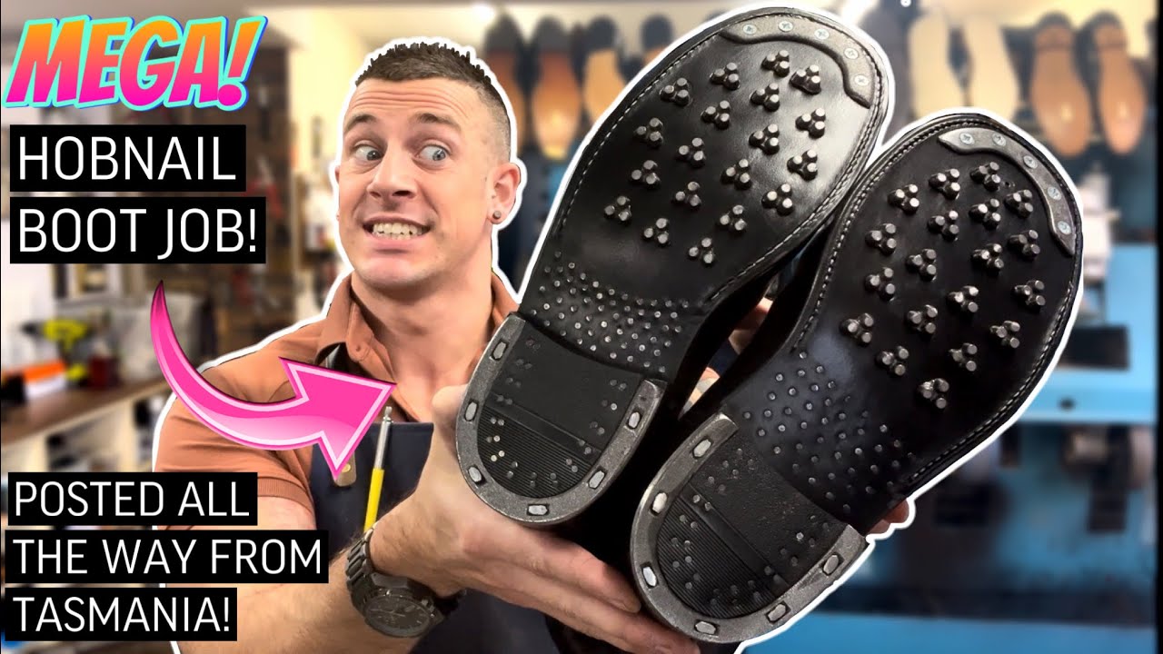 Is this my BIGGEST EVER SHOE REPAIR?! ... Vintage Jack Boots Get an IRON HOBNAIL RESTORATION!