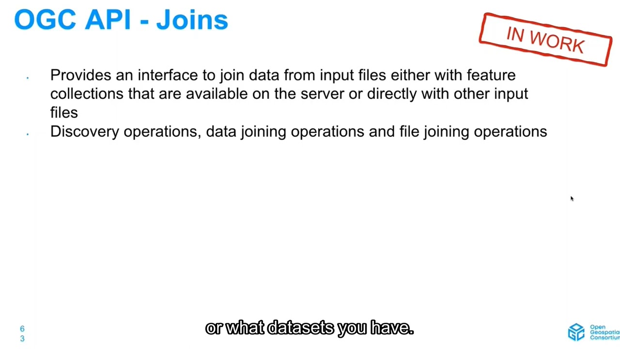 Introduction to OGC API - Joins specification