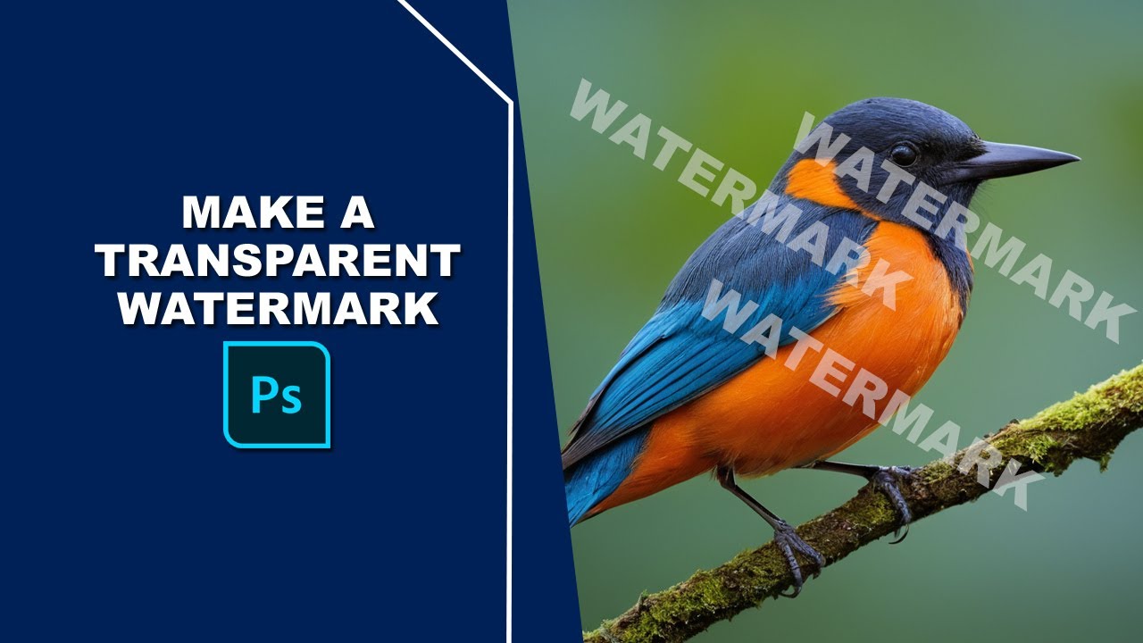 how to make a transparent watermark in photoshop