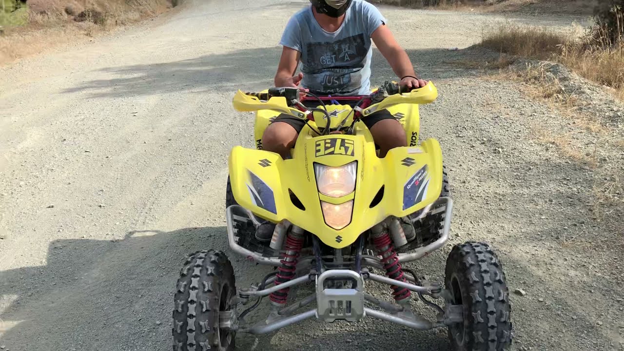 Suzuki LTZ400 big bore 470cc. Learning how to drive a manual atv for the first time.