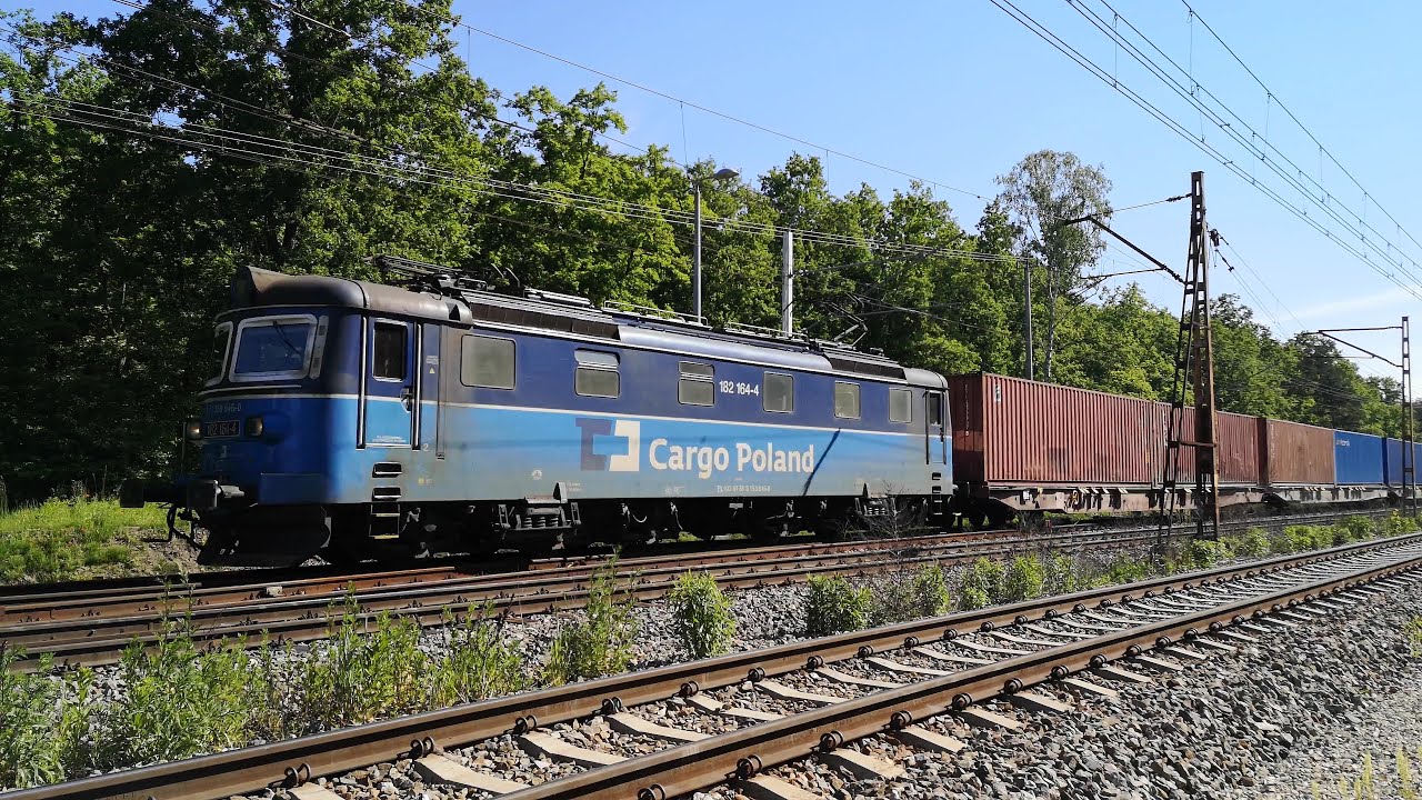 Cargo Poland 182 164-4 w kierunku Bierawy 06.2021 Kędzierzyn-Koźle
