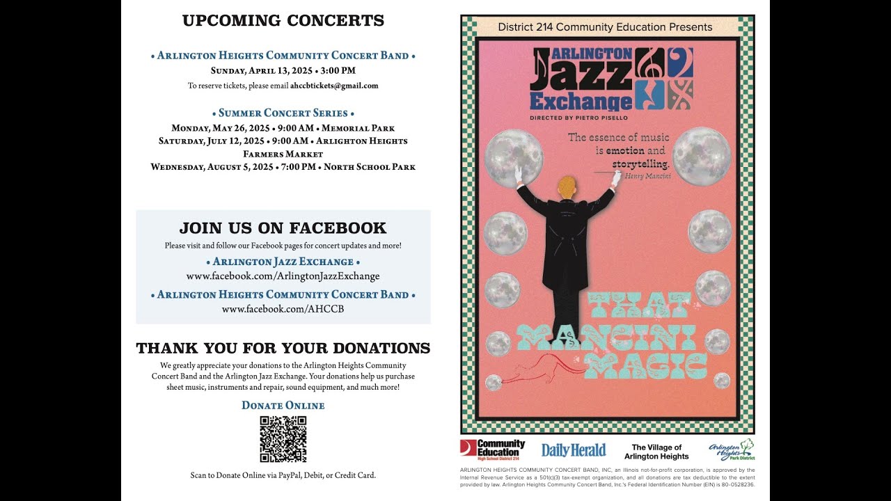 That Mancini Magic - Arlington Jazz Exchange