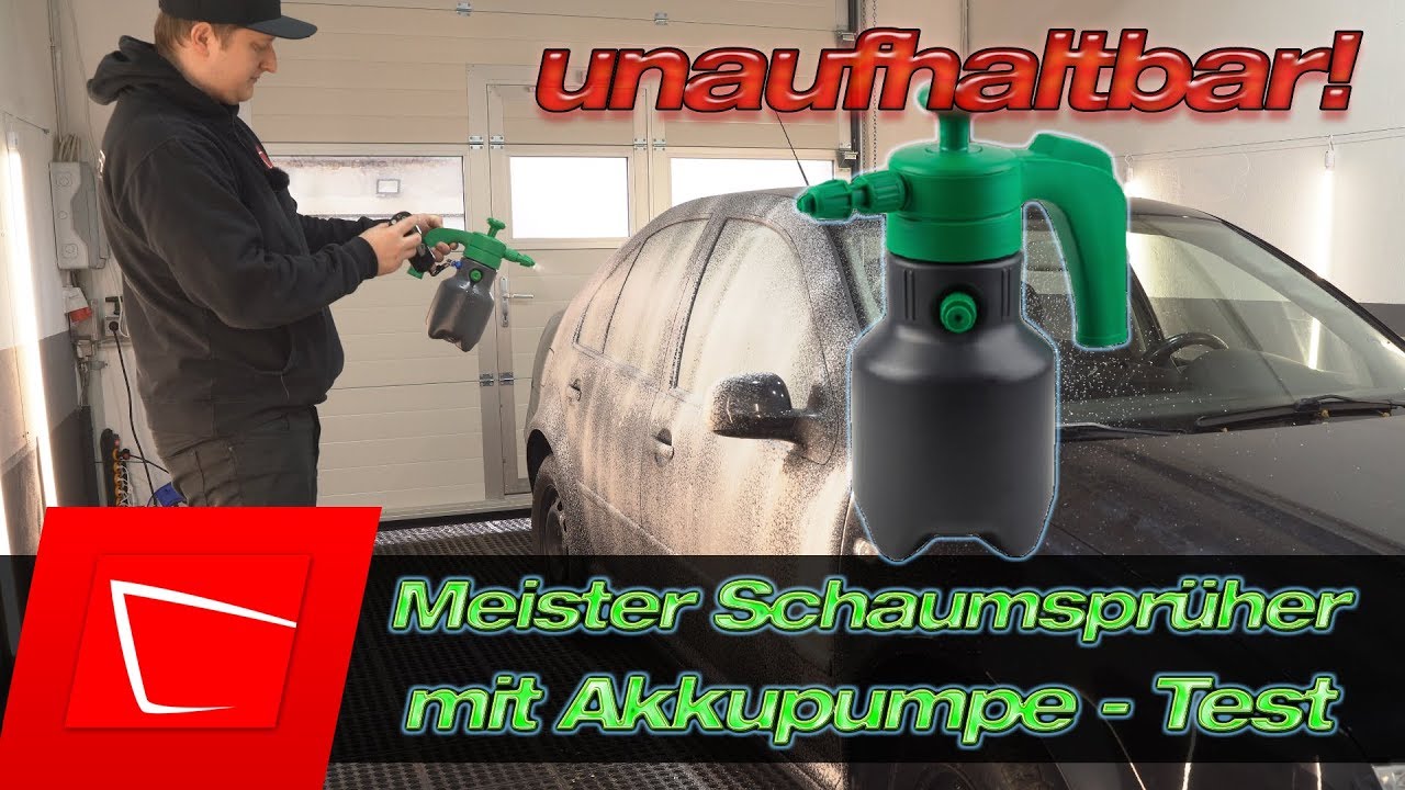 Eine Schaumwaffe! MEISTER Schaumsprüher mit Oasser Akkupumpe - Anleitung und Test