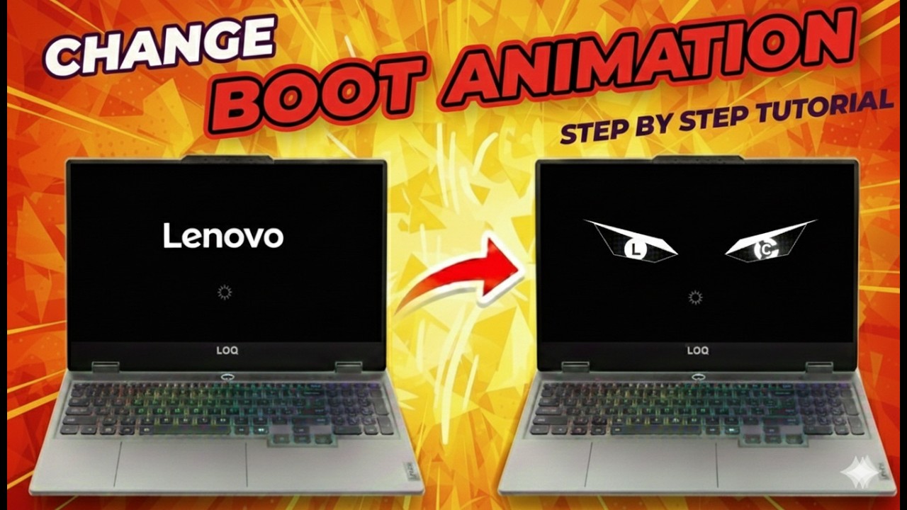 Lenovo Custom Boot Animation 🔥 | Custom BIOS Logo Tutorial (Step-by-Step)