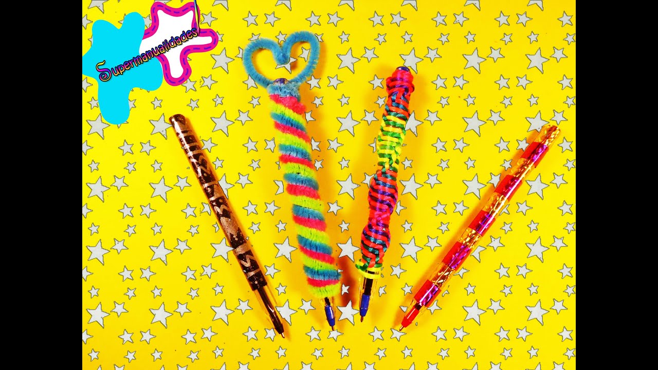 Más ideas para decorar tus plumas o bolígrafos ✏SUPERMANUALIDADES✏