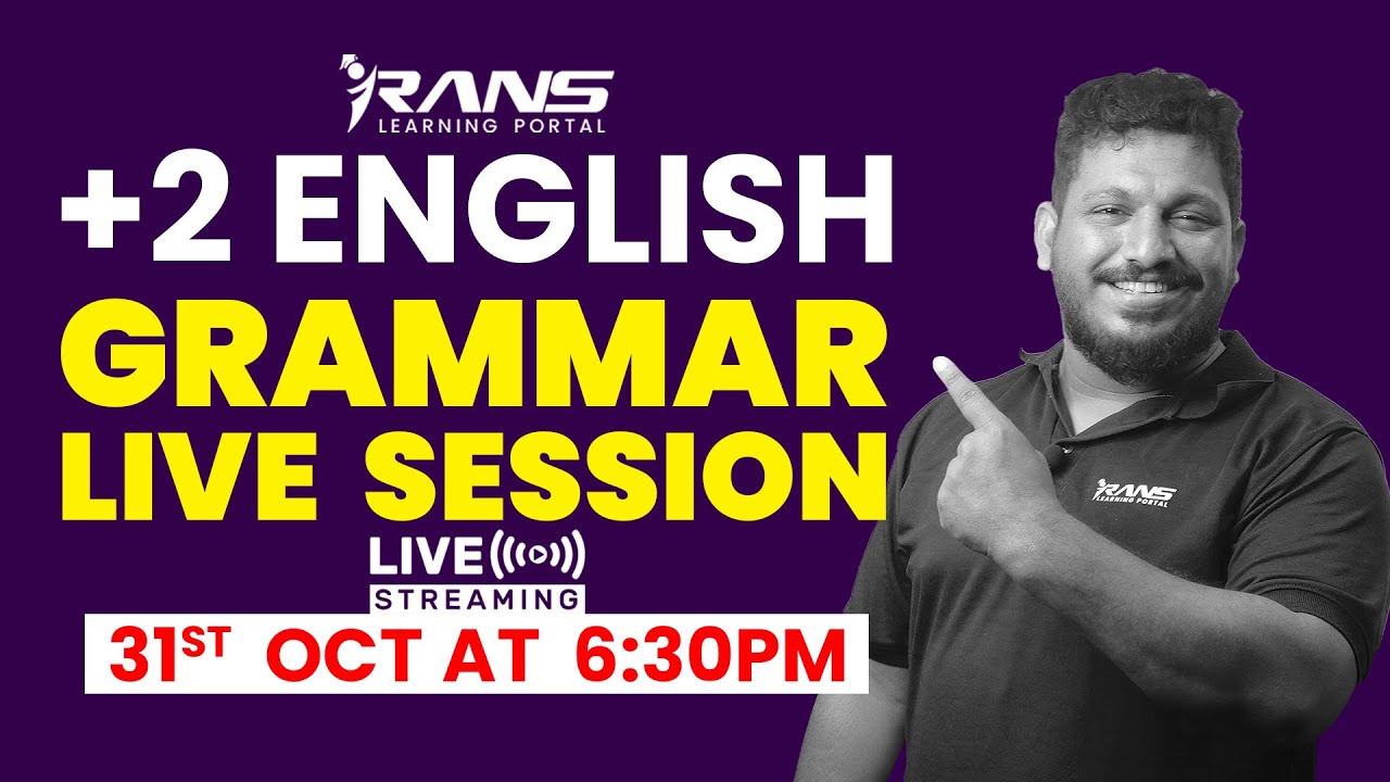 Plus Two English: Grammar Part Live Session (Reported Speech) | Shafi Sir | Rans Learning Portal