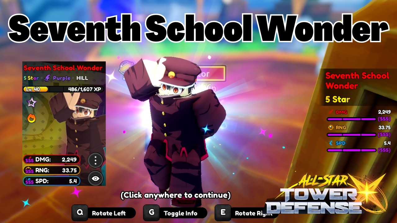 Seventh School Wonder ASCENDED SHOWCASE (Toilet Bound Hanako Kun) All Star Tower Defense X ASTD X