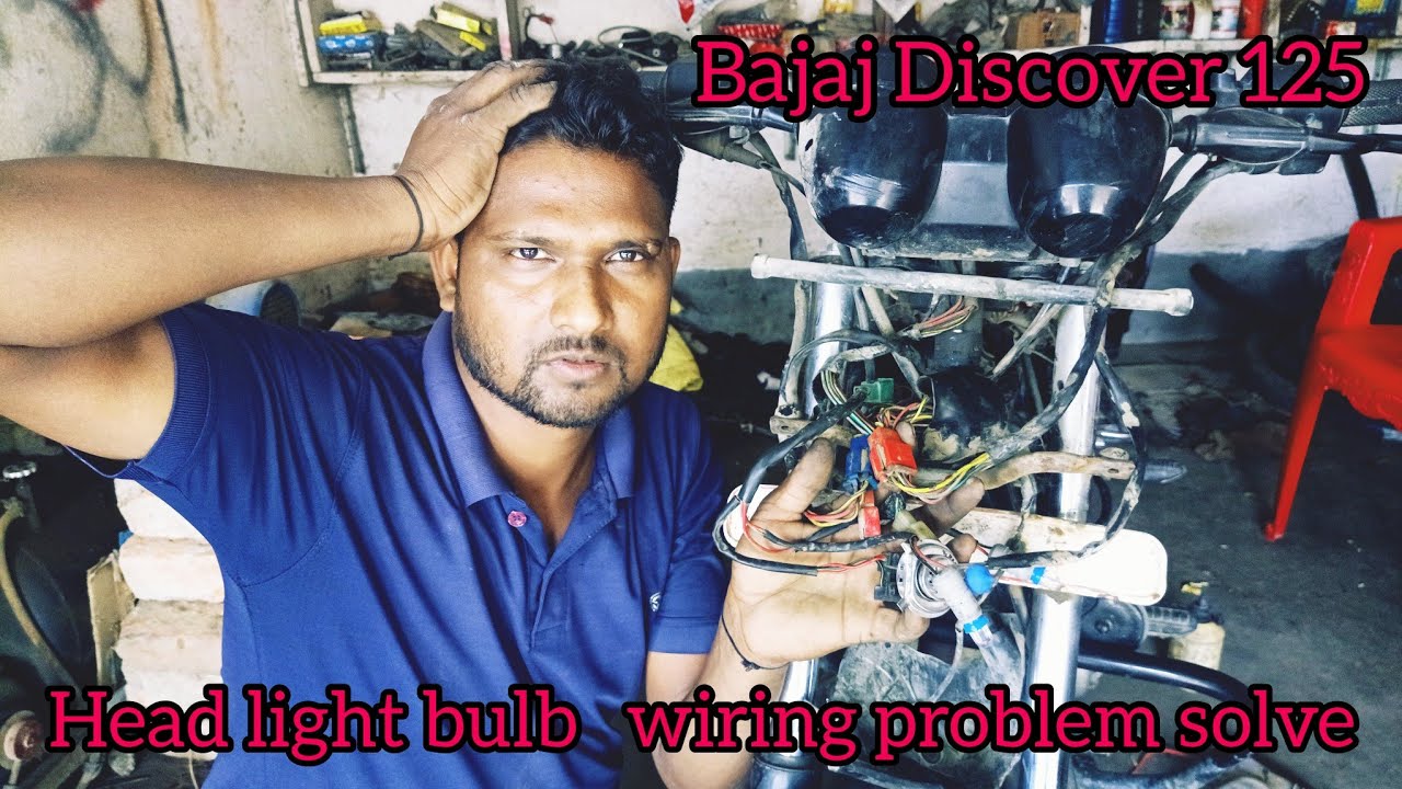 #bike Bajaj Discover 125 headlight bulb wiring problem solve#video