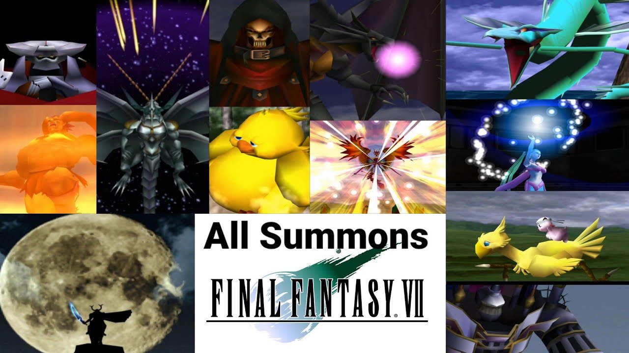 Final fantasy VII|Todas las Invocaciones/All summons