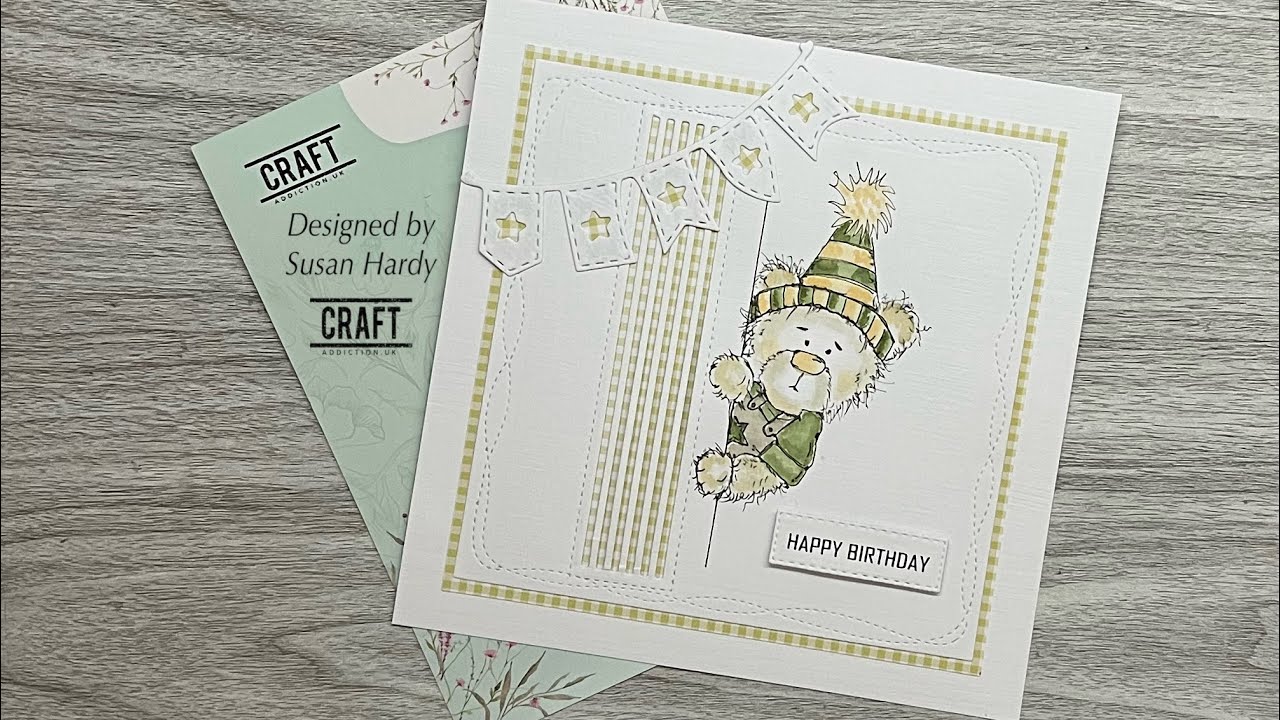 Easy .. Birthday card #Craftaddictionuk .. Coupon code Susan5 