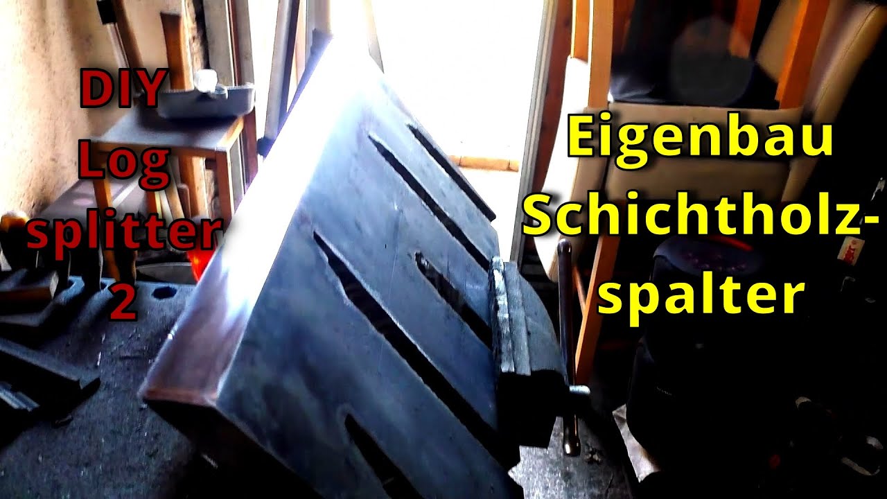 Eigenbau Schichtholzspalter 2/Liegendspalter 2   DIY Logsplitter 2
