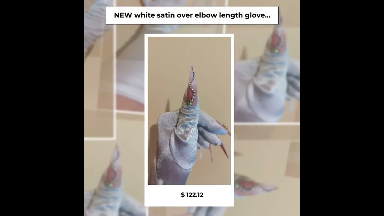 NEW white satin over elbow length gloves for Drag Queen Burlesque cosplayers and Drag Queen dance...