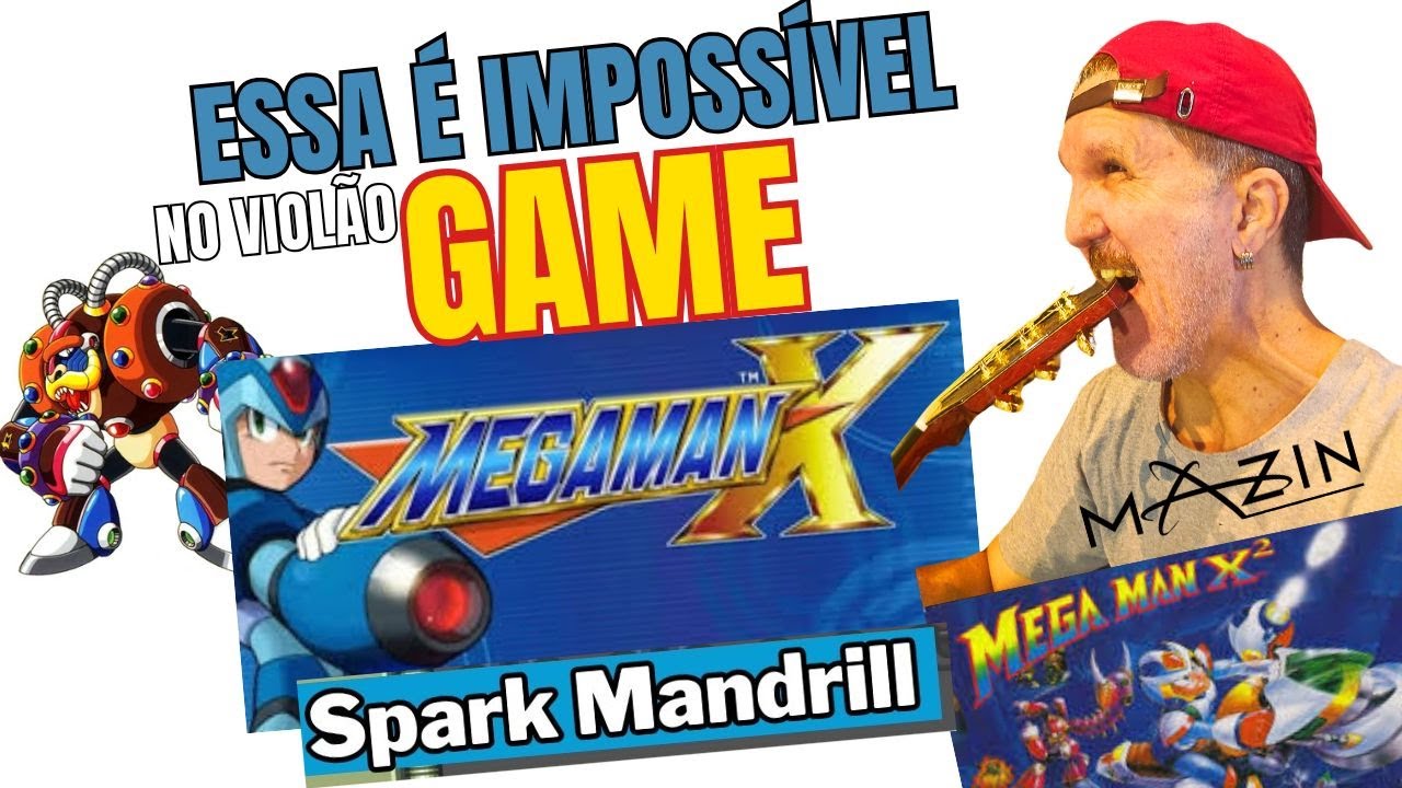 Mega man X Spark Mandrill tirado de ouvido no viol&atilde;o!