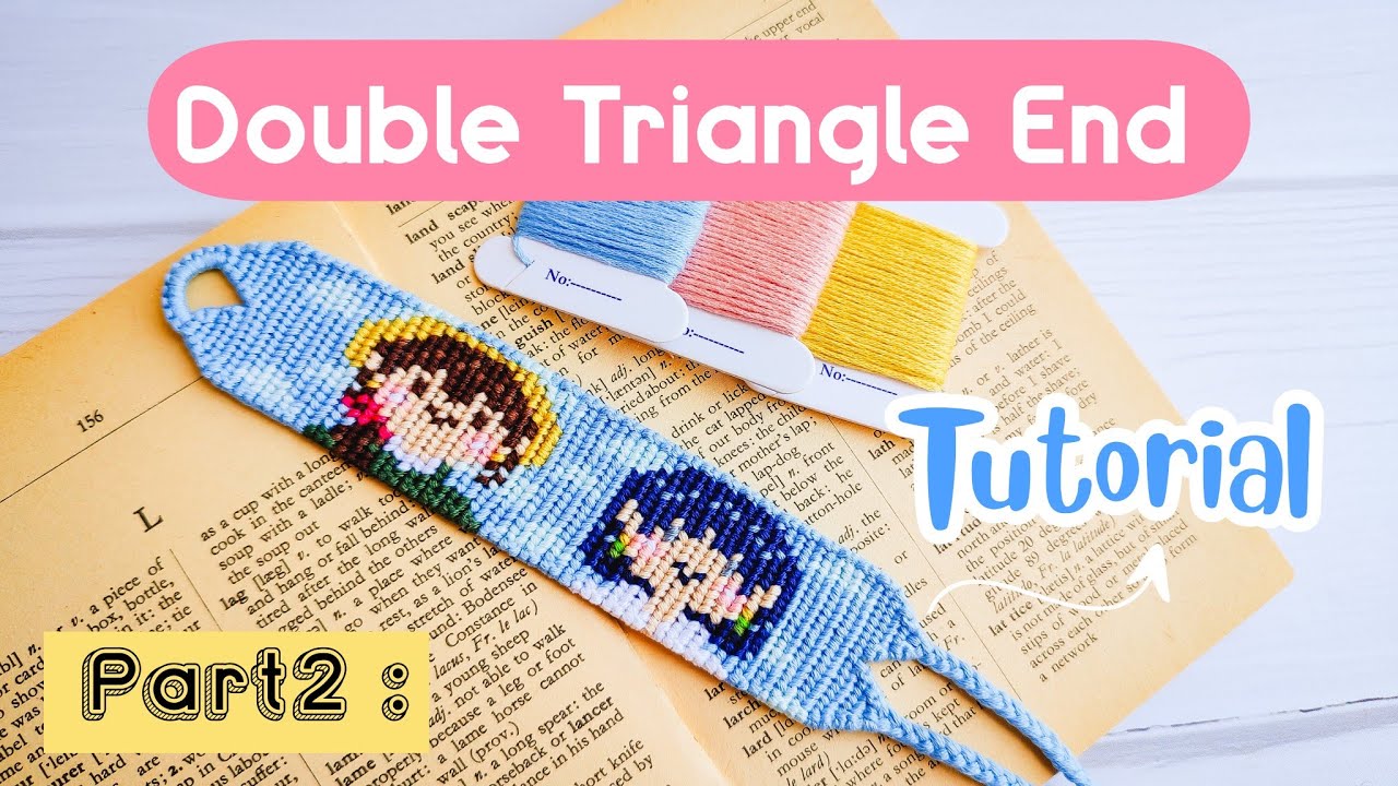 Diy End an Alpha Bracelet with Double Triangle Finish tutorial | With an even number of strings