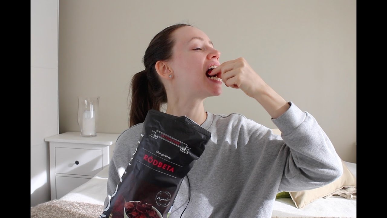 ASMR Whisper Eating Sounds | Beetroot Chips & Apple Ginger Tonic