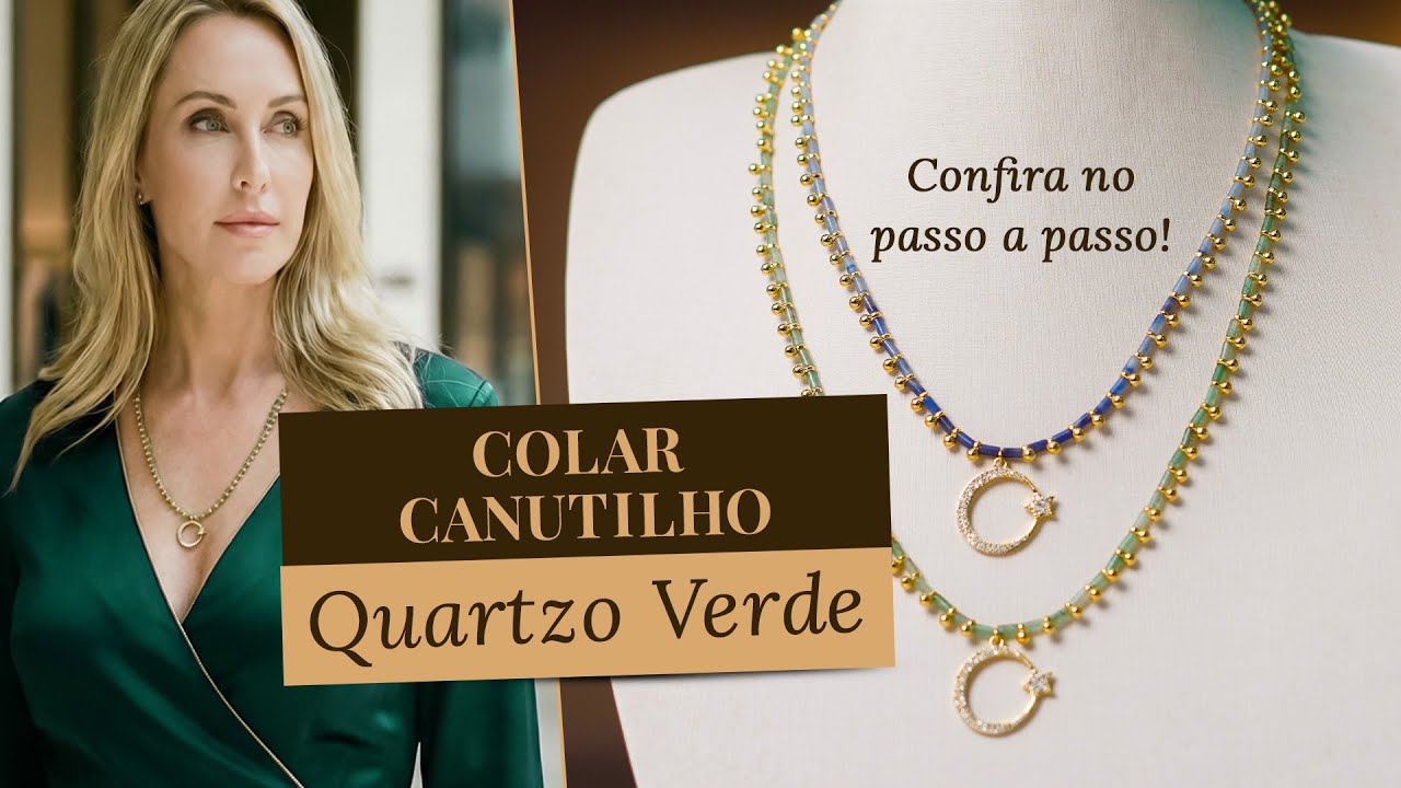 COLAR SEMIJOIA COM CANUTILHOS DE PEDRA QUARTZO VERDE NATURAL | Passo a Passo + Precificação + Dicas!