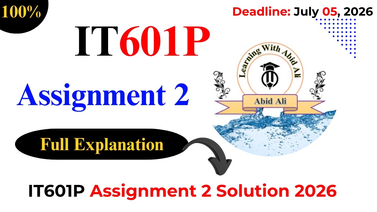 IT601P Assignment 2 Solution 2026 | IT601P Assignment 2 2026 | #IT601P #Assignment #2