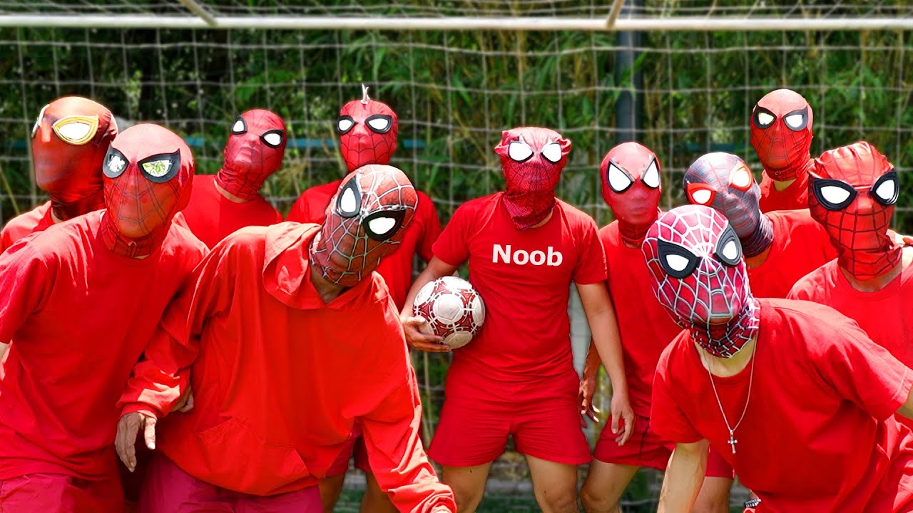 ALL RED SpiderMan NOOB vs PRO ( Amazing Comedy  SuperHero Video 2024 )