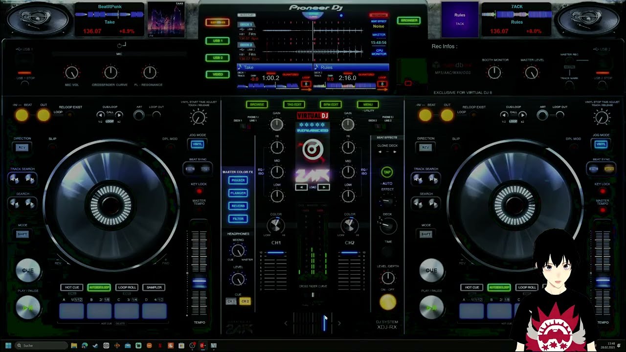 VTuber Virtual Dj Techno Dance Mix